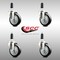 Service Caster 4 Inch 316SS Black Polyurethane Swivel 1-1/8 Inch Expanding Stem Caster Set SCC SCC-SS316EX20S414-PPUB-BLK-118-4 - alternate 2